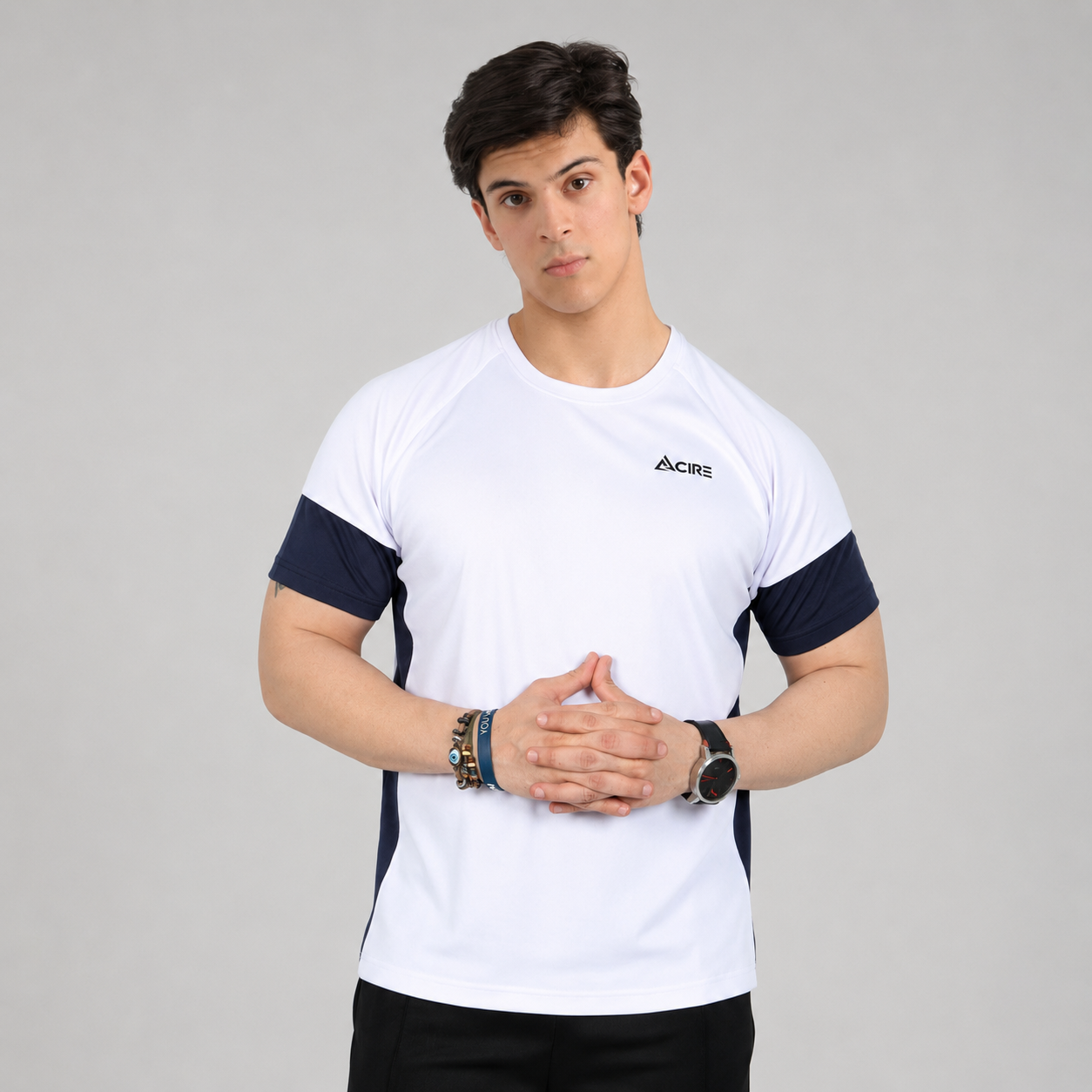 Fidora Mesh White O-NECK Tops DRI-FIT T-Shirt