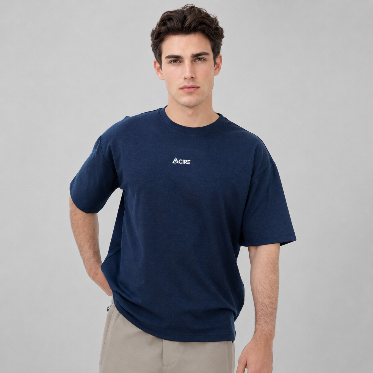 Skyline Loose Fit Navy Baggy Shirt