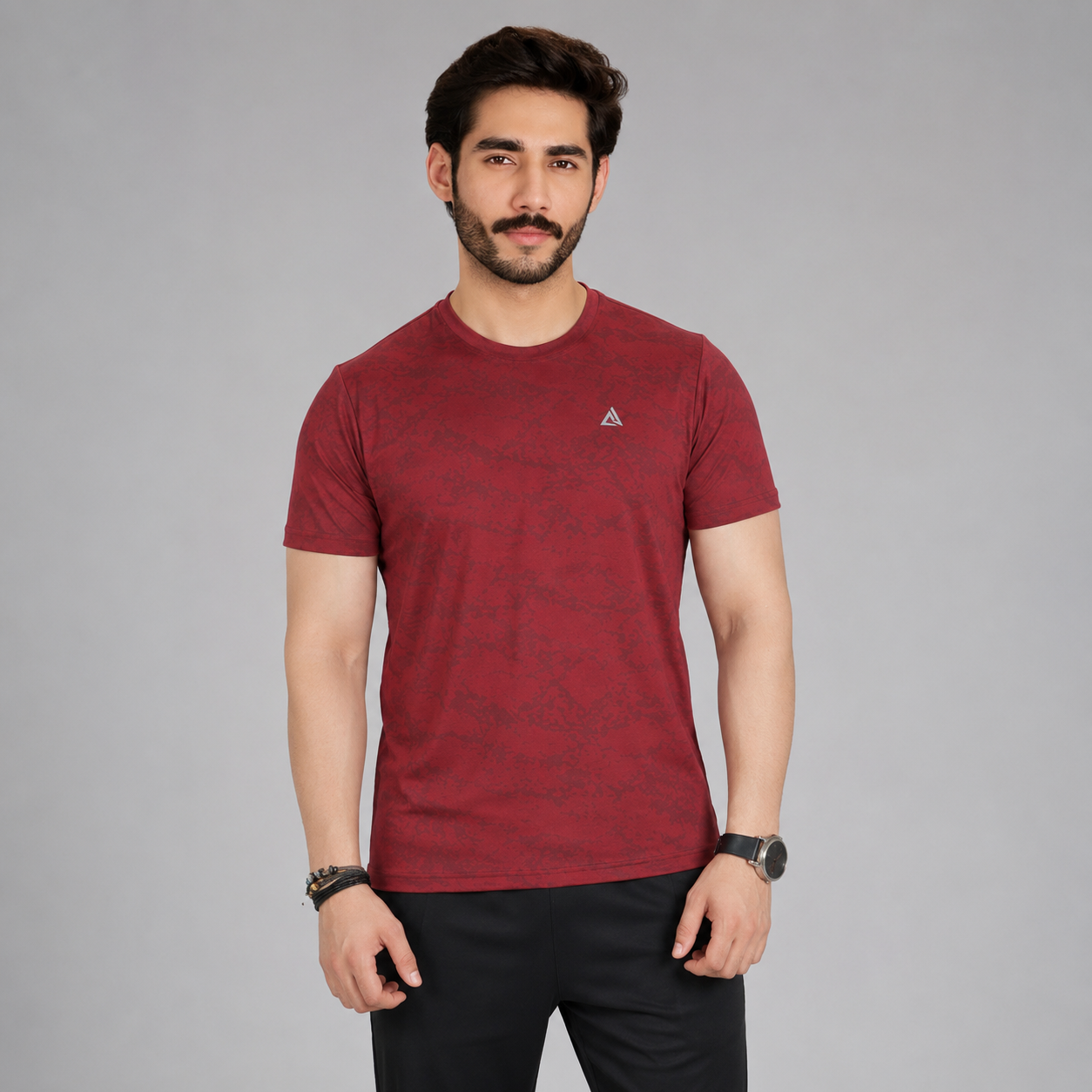 MAROON FOURNOD PRINT DRI-FIT  T-SHIRT