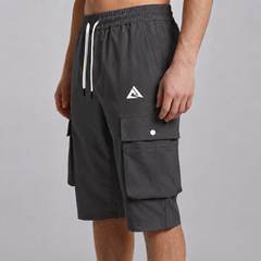 Active Dark Gray Cargo 3 Quarter Short