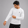Men's Full Sleeve Ball-Mesh Dri-Fit T-Shirt White
