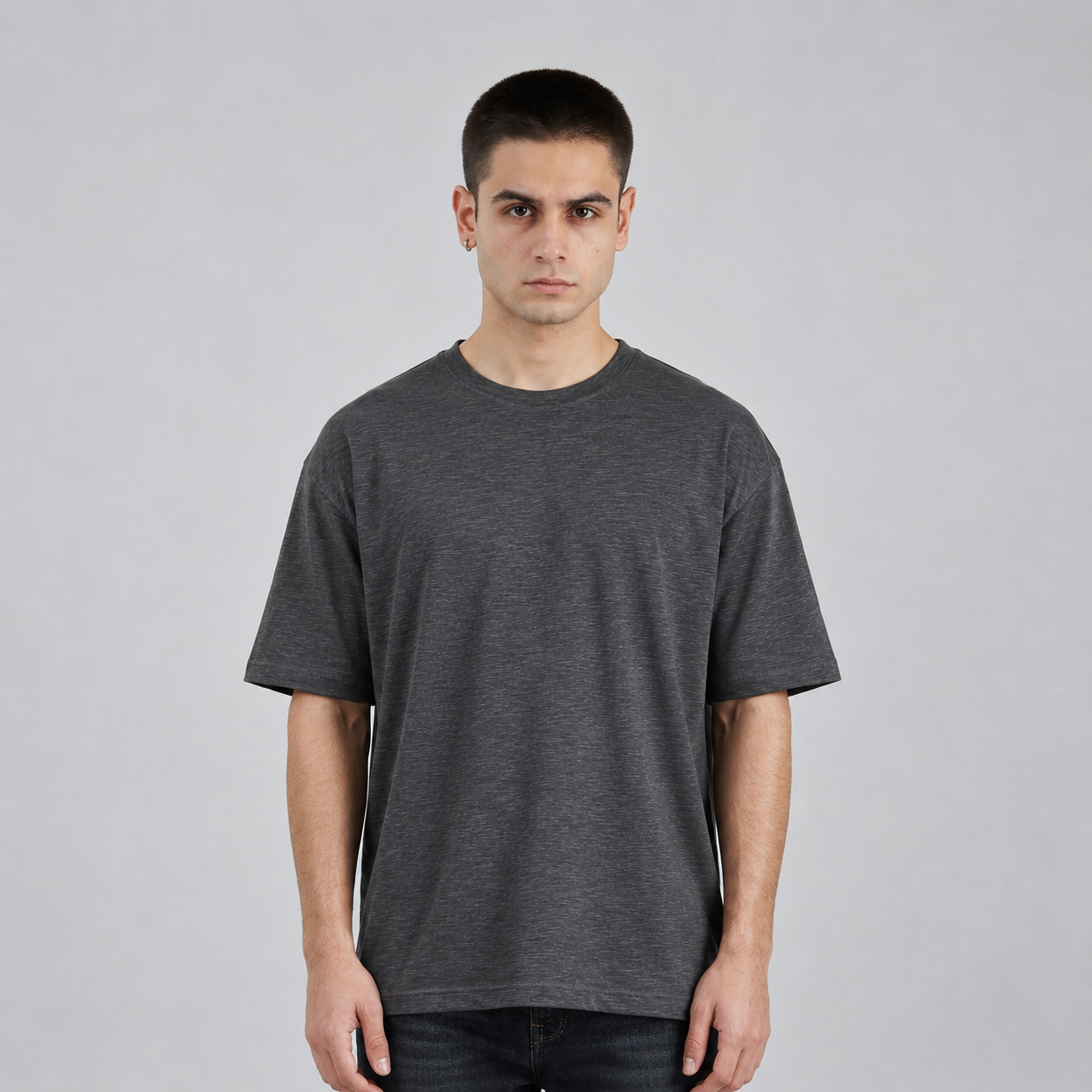 Elevate Dark Gray Baggy Shirt