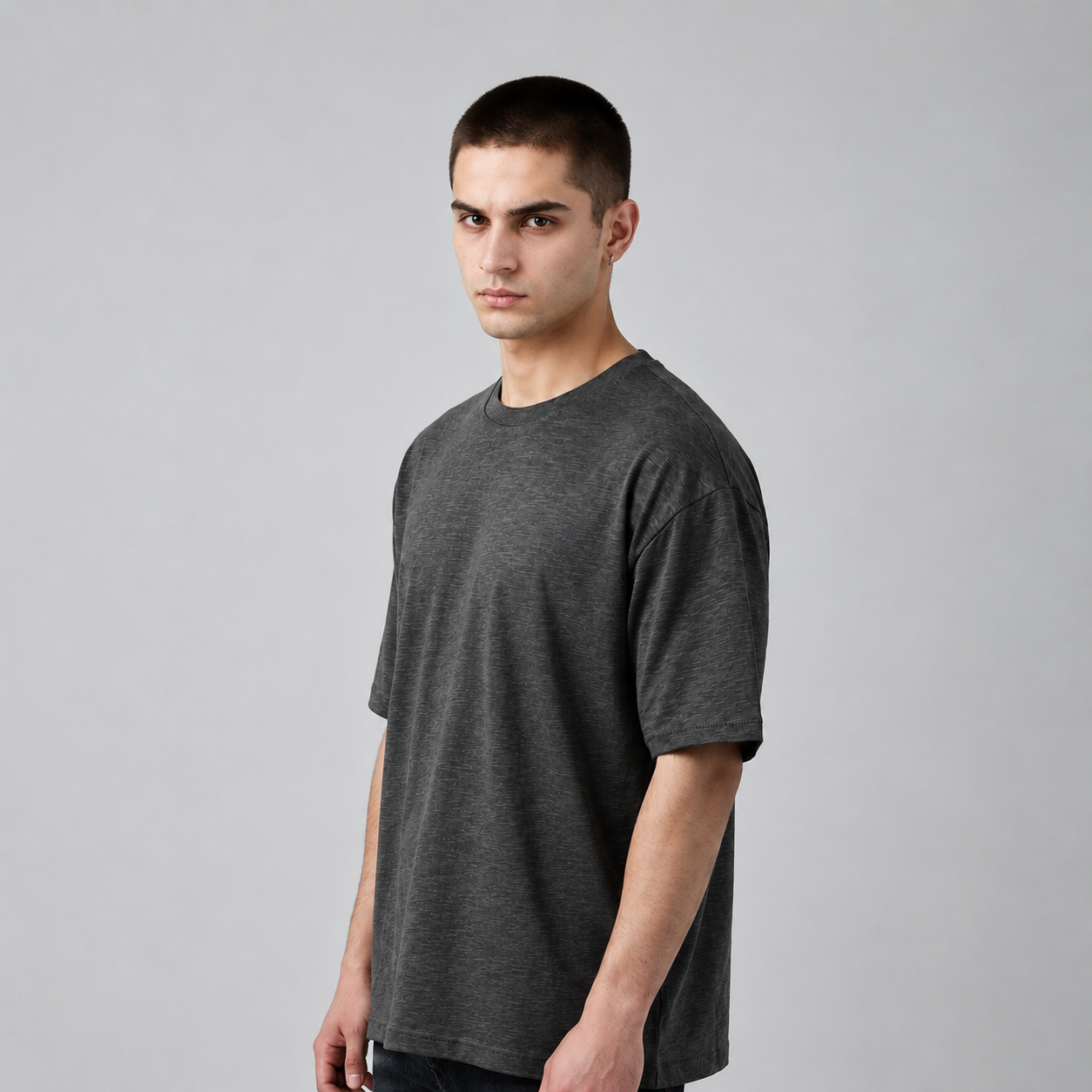 Elevate Dark Gray Baggy Shirt