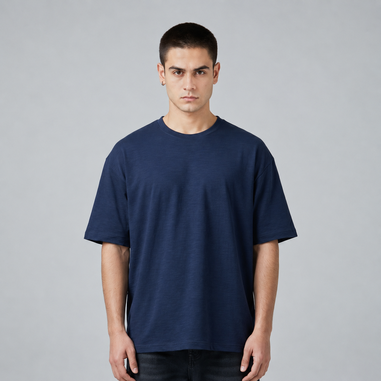 Skyline Loose Fit Navy Baggy Shirt