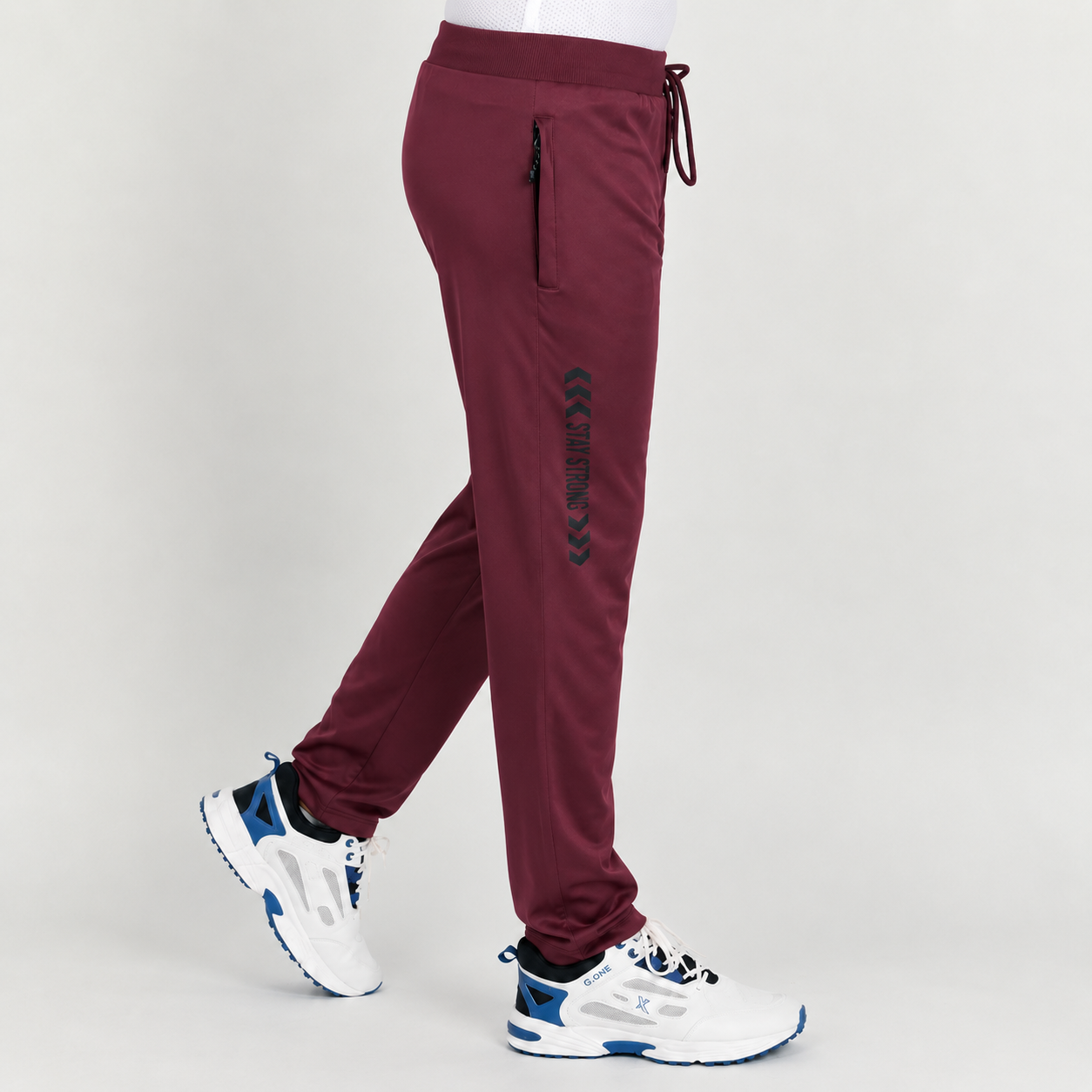STAY STRONG TROUSER IN MAROON
