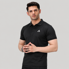Black Basic Polo Shirt