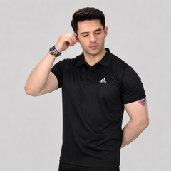 Black Basic Polo Shirt