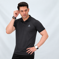 Gray Basic Polo Shirt