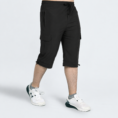 Black Premium 3-Quarter Shorts