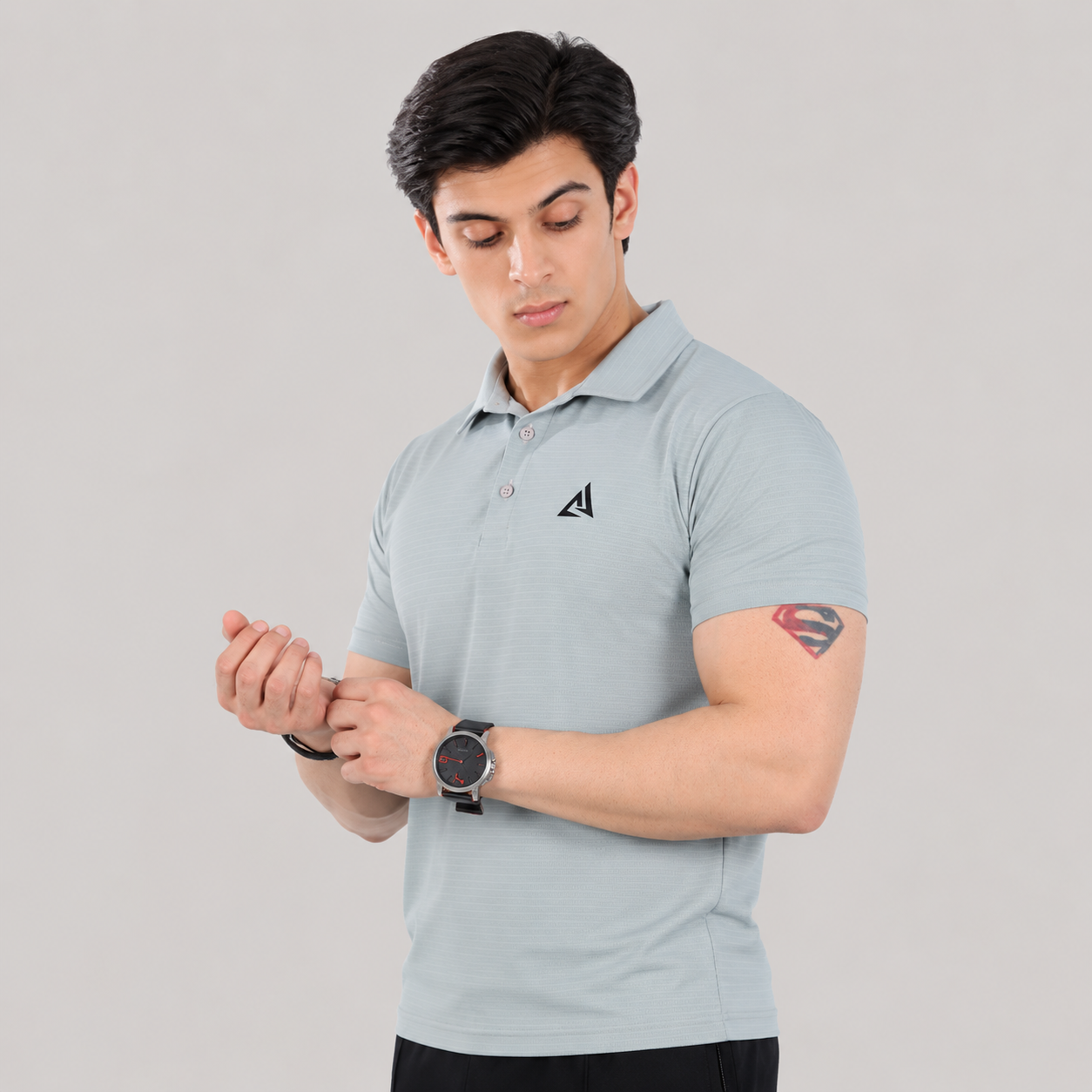 GREY TOP - TRUE FIT POLO SHIRT