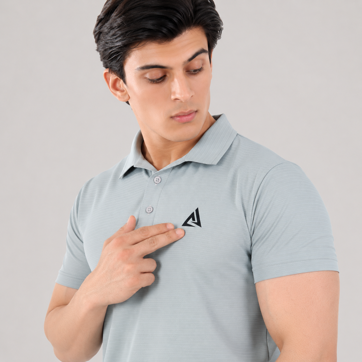 GREY TOP - TRUE FIT POLO SHIRT