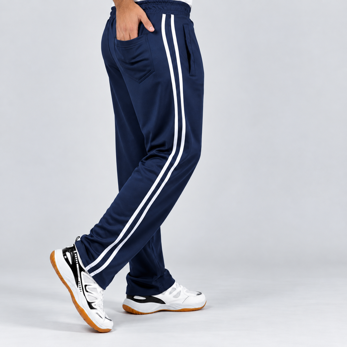 Dynamic Stripe Navy Trouser