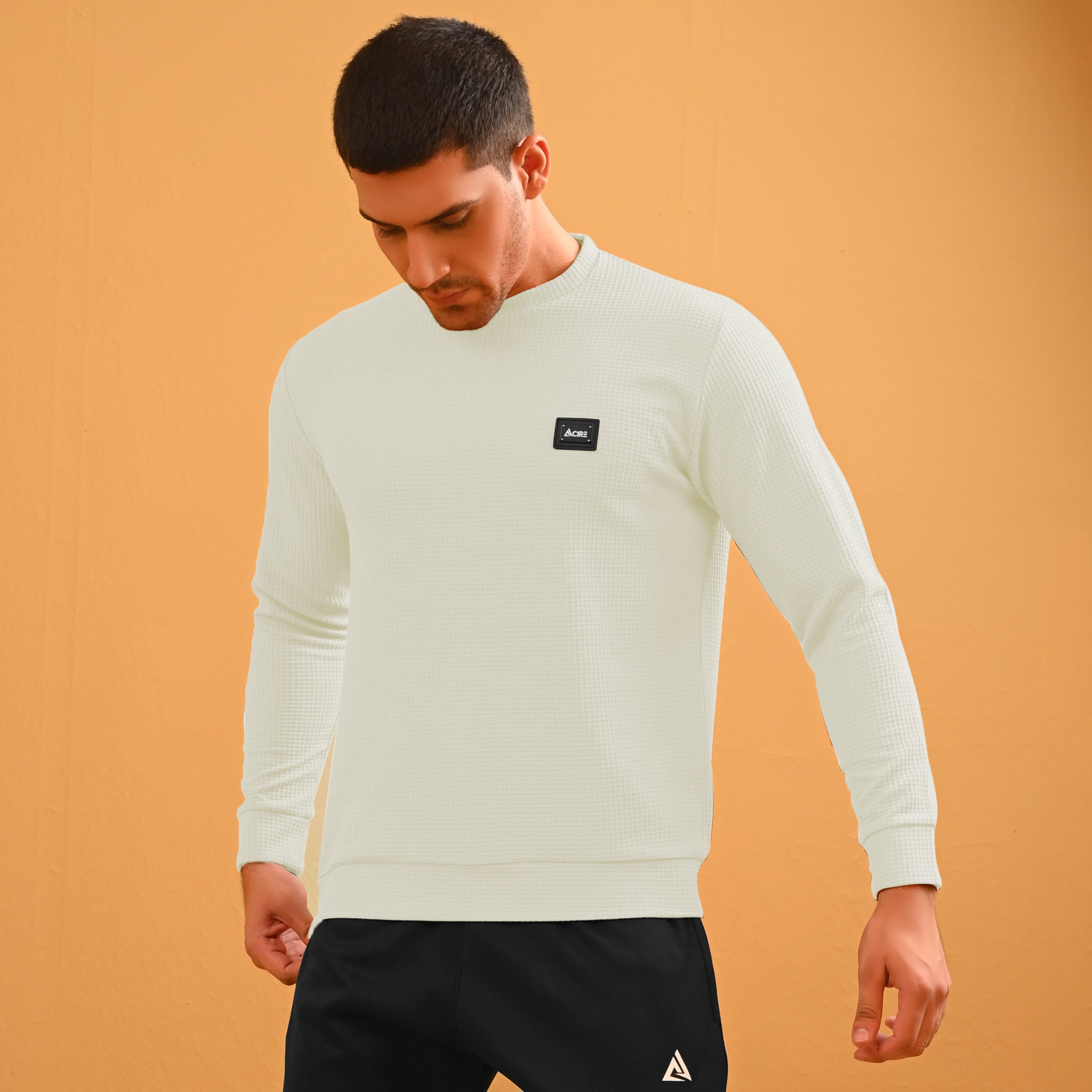 Full Saleeve Sweatshirt Off-white Crew Neck