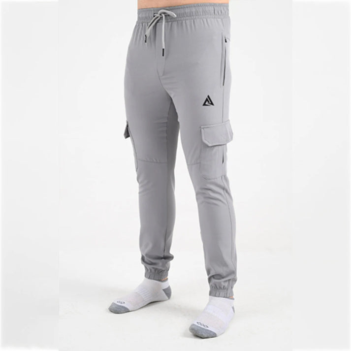 GREY MICRO STRACH POLYESTER STRETCHABLE CARGO TROUSER