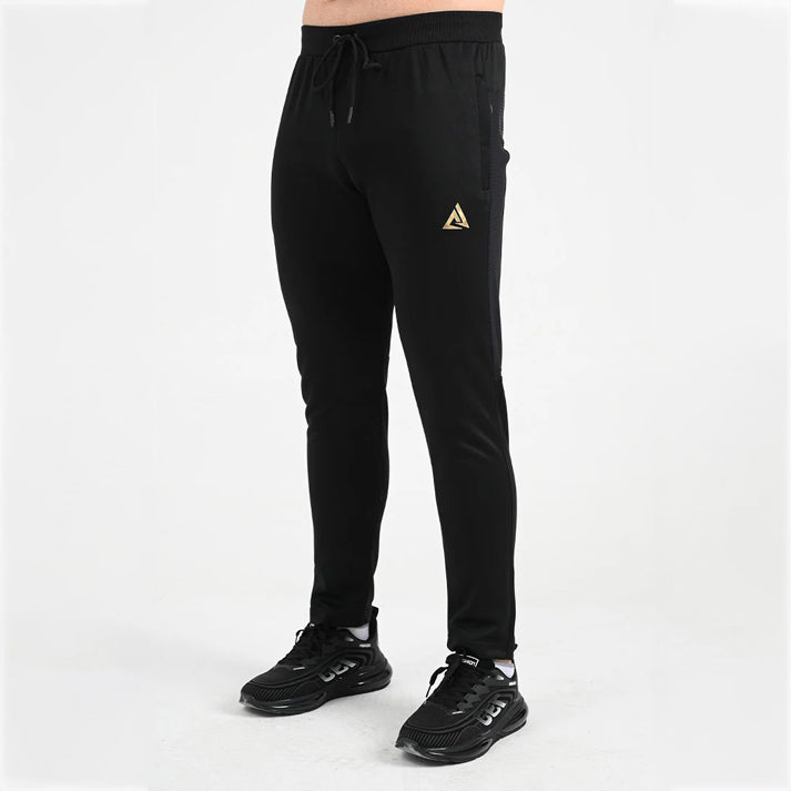 BLACK - CASUAL JOGGERS Gold