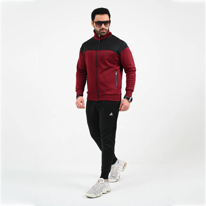 Fleece Athletic Zipper Tracksuit