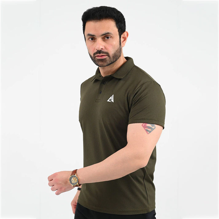Pure Olive Green POLO Dri-Fit T-shirt Short Sleeve