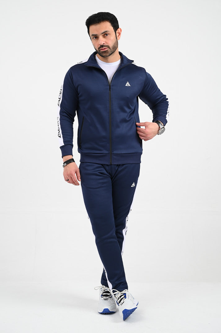 Active Zipper Winter Fleece Navy  Tracksuit