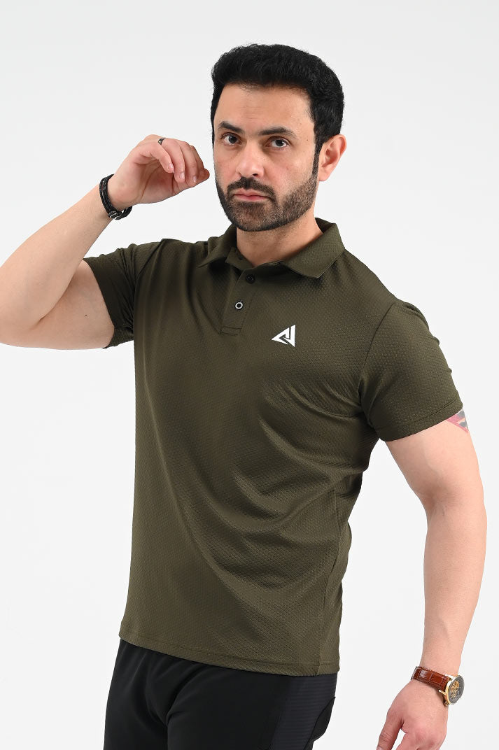Pure Olive Green POLO Dri-Fit T-shirt Short Sleeve