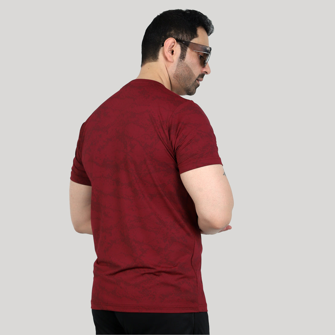MAROON FOURNOD PRINT DRI-FIT  T-SHIRT